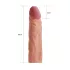 Lovetoy Pleasure X-tender - penis tulec - podaljšek - 19 cm - naravna barva