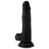 Mr. Rude - dildo z modrcem in testisi - realističen - 19 cm - črn