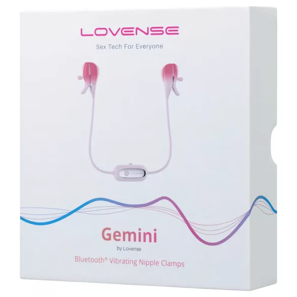Lovense Gemini - z aplikacijo upravljane vibracijske sponke za bradavičke (roza)