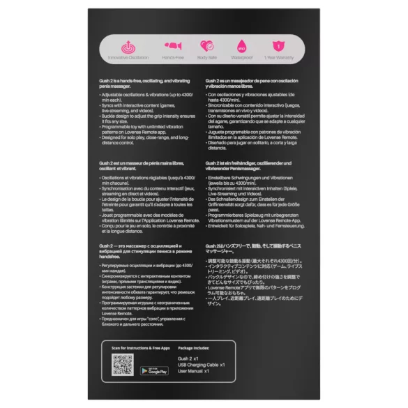 LOVENSE Gush 2 - vibrator za glavico penisa (turkizen)