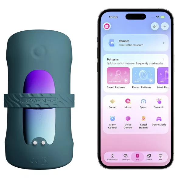 Lovense Gush 2 - aplikacijsko upravljan vibrator za glavico penisa (turkizen)