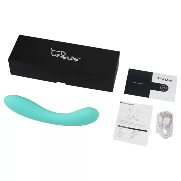 Tracy's Dog Teal - vibrator za G-točko - polnilni - turkizna