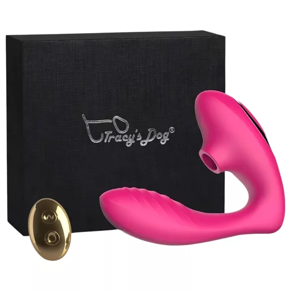 Tracy's Dog 2 - vibrator 2v1 z zračnimi valovi - roza