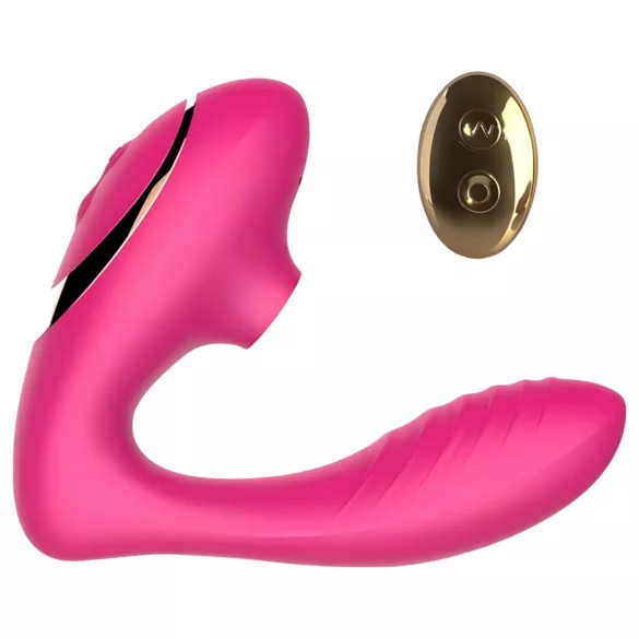 Tracy's Dog 2 - vibrator 2v1 z zračnimi valovi - roza