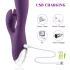 Tracy's Dog - zajčji vibrator z dodatkom za klitoris - vodoodporno - vijoličen