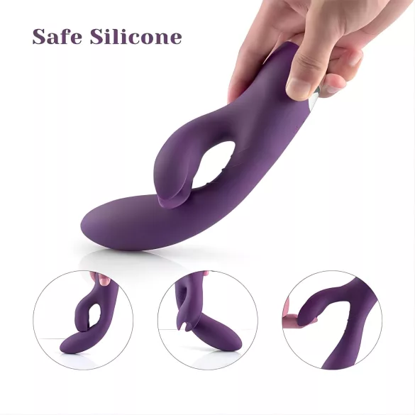 Tracy's Dog - zajčji vibrator z dodatkom za klitoris - vodoodporno - vijoličen