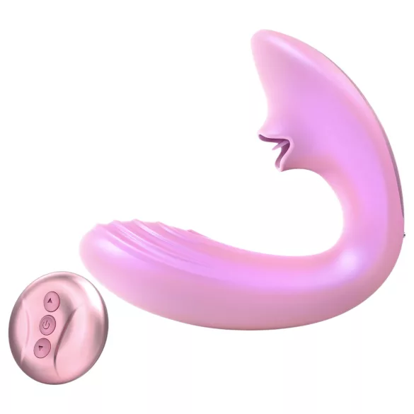 Tracy's Dog OG Lick - vibrator za G-točko in klitoralni stimulator (roza)