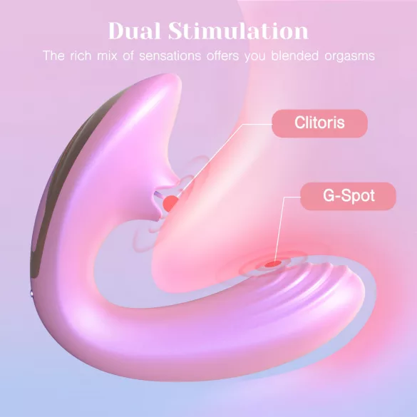 Tracy's Dog OG Lick - vibrator za G-točko in klitoralni stimulator (roza)