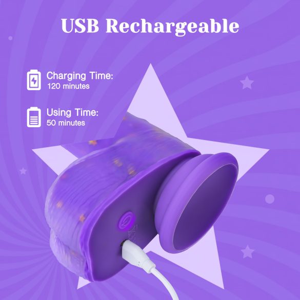 Tracy's Dog Jelivoy - realistični vibrator - 22 cm - vijoličen