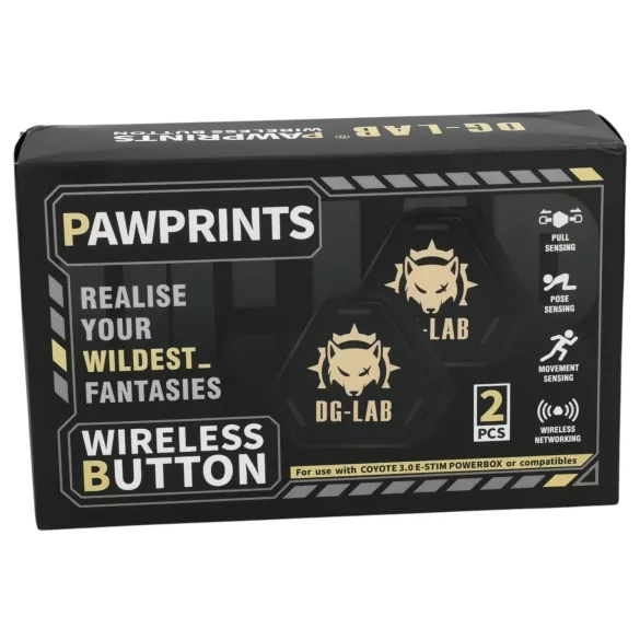 DG-LAB PawPrints - brezžični senzorski gumb (črn) - 2 kosa