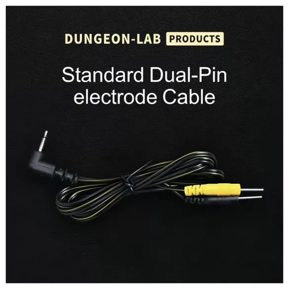 DG-LAB - elektrodni kabel z 2,5 mm jacka na 2 mm zatiče (črn)