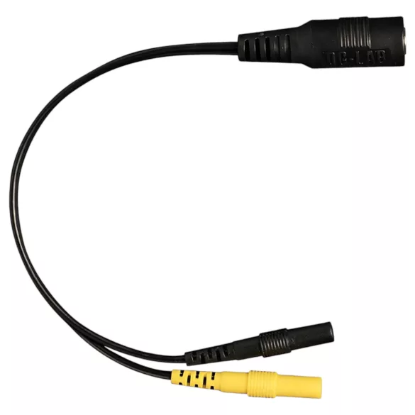 DG-LAB - razdelilec elektrod iz 2,5 mm vtiča na 2 mm (črn)