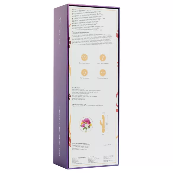 LOVISS Flower - vibrator z ročico za klitoris in točko G (črn)