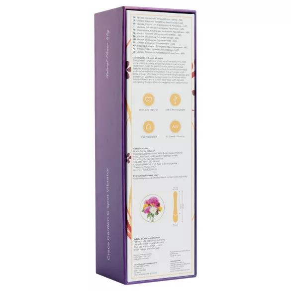 LOVISS Flower Grace - vibrator za točko G (črn)