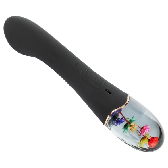 LOVISS Flower Grace - vibrator za točko G (črn)