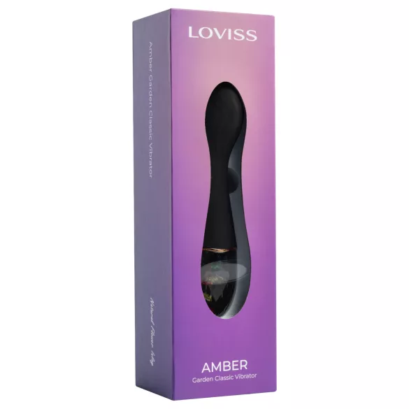 LOVISS Flower Amber - vibrator za G-točko (črn)