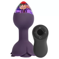   LOVISS Flower - analni vibrator z daljinskim upravljalnikom (vijoličen)