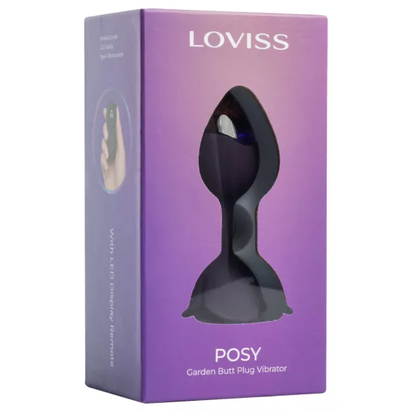 LOVISS Flower - analni vibrator z daljinskim upravljalnikom (vijoličen)