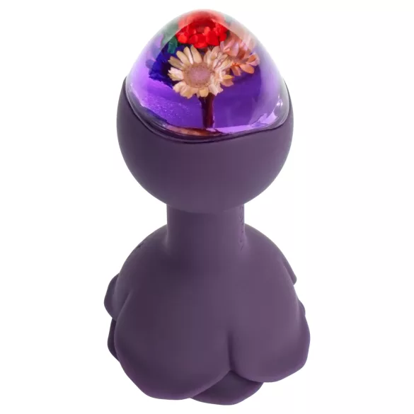 LOVISS Flower - analni vibrator z daljinskim upravljalnikom (vijoličen)