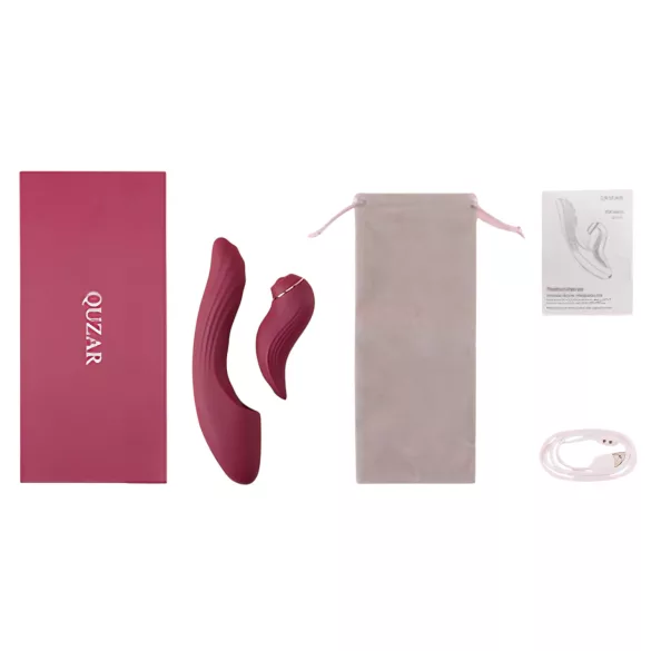 Vibeconnect - vibrator za G-točko in klitoris - 2v1 - rdeč