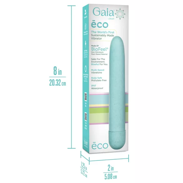 Gaia Eco L - okolju prijazen palični vibrator (moder) - velik