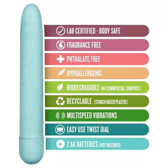 Gaia Eco L - okolju prijazen palični vibrator (moder) - velik