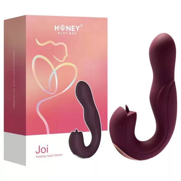 Honey Play Box Joi - vibrator za G-točko z rotacijo in lizalnikom - vijoličen