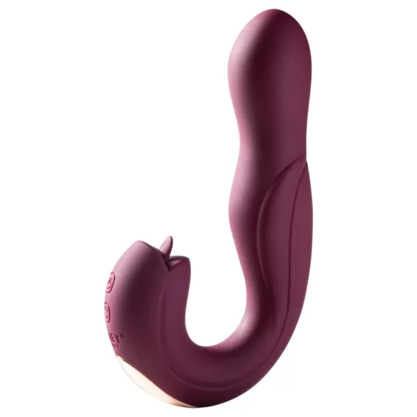 Honey Play Box Joi - vibrator za G-točko z rotacijo in lizalnikom - vijoličen