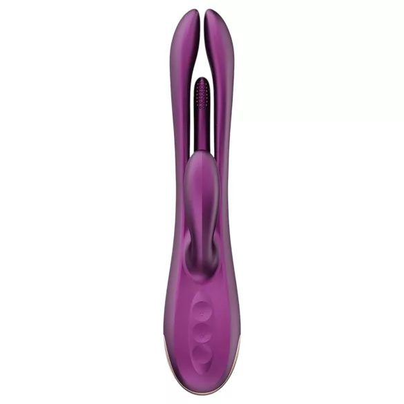 Honey Play Box Terri - aplikacijsko voden vibrator s klitoralnim krakom (vijoličen)
