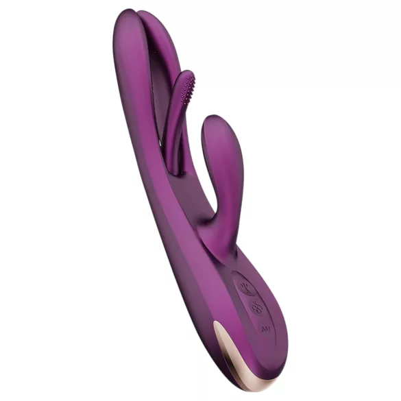 Honey Play Box Terri - aplikacijsko voden vibrator s klitoralnim krakom (vijoličen)