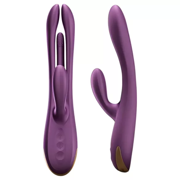 Honey Play Box Terri - aplikacijsko voden vibrator s klitoralnim krakom (vijoličen)