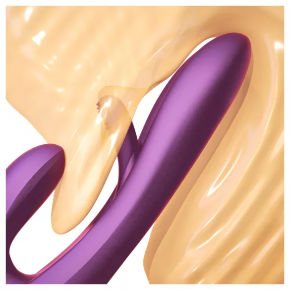 Honey Play Box Terri - aplikacijsko voden vibrator s klitoralnim krakom (vijoličen)
