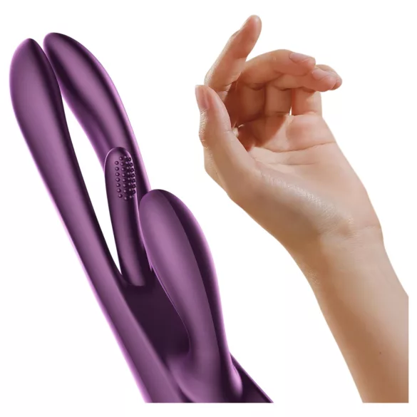 Honey Play Box Terri - aplikacijsko voden vibrator s klitoralnim krakom (vijoličen)