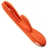Honey Play Box Terri - aplikacijsko voden vibrator s ščetko za klitoris (oranžen)