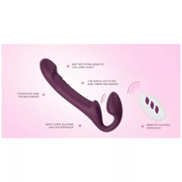 Honey Play Box Bliss - nosljiv vibrator z vrtljivimi kroglicami - vijoličen