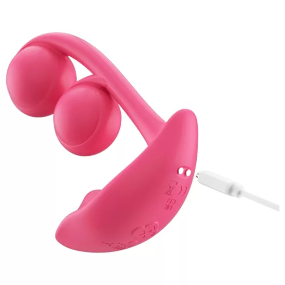Honey Play Box Melody - aplikacijo vodeni kroglični 2-v-1 vibrator (rdeč)