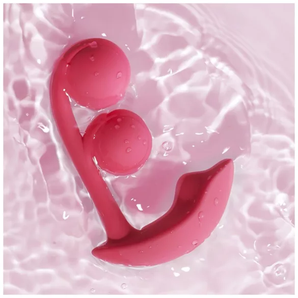 Honey Play Box Melody - aplikacijo vodeni kroglični 2-v-1 vibrator (rdeč)