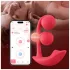 Honey Play Box Melody - aplikacijo vodeni kroglični 2-v-1 vibrator (rdeč)