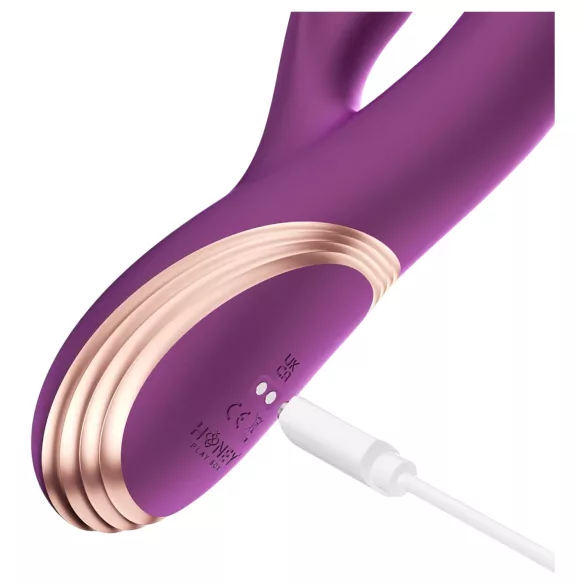 Honey Play Box Gem - aplikacijo upravljani biserni vibrator za točko G in klitoris (vijoličen)