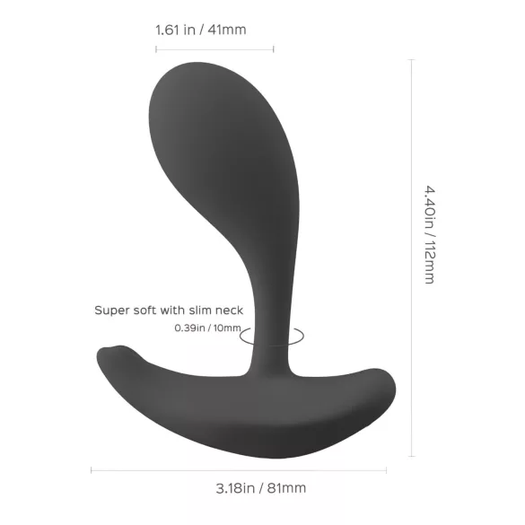 Honey Play Box Oly 2 - z aplikacijo upravljan vibrator za točko G in klitoris (črn)