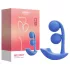 Honey Play Box Melody - aplikacijo upravljan 2-v-1 vibrator z biseri (moder)