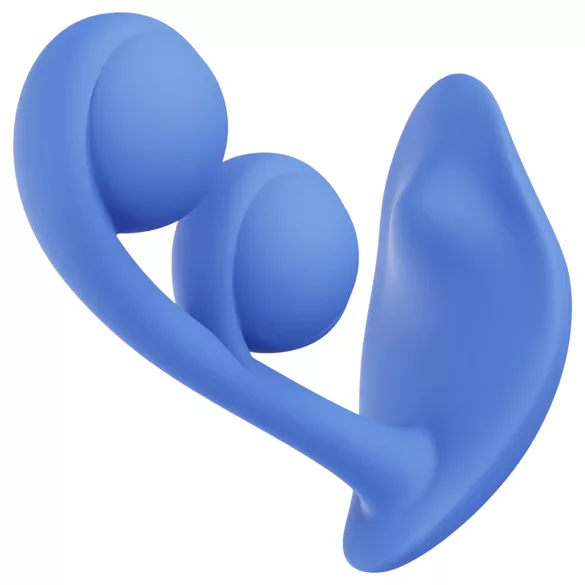 Honey Play Box Melody - aplikacijo upravljan 2-v-1 vibrator z biseri (moder)