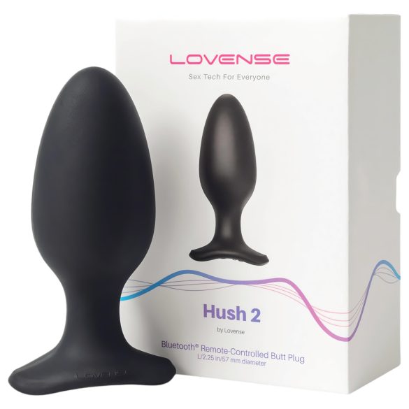 LOVENSE Hush 2 L - polnilni analni vibrator (57 mm) - črna