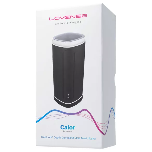 Lovense Calor - aplikacijsko voden segrevalni masturbator za moške (črn)
