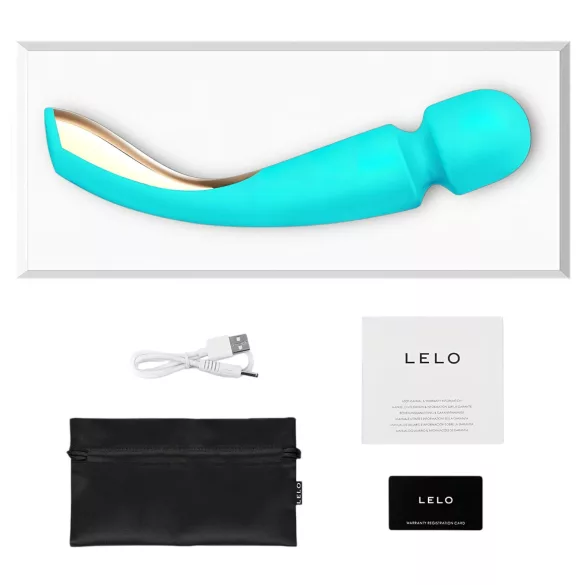 LELO - masažni vibrator - velika velikost, polnjenje, turkizna barva