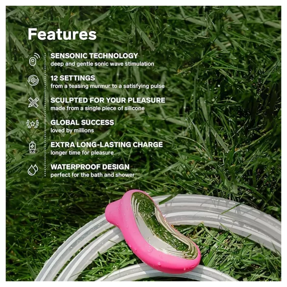 LELO Sona 2 - stimulator klitorisa z zvočnimi valovi - rdeča