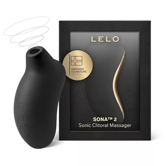 LELO Sona 2 - stimulator za klitoris z valovi - črna