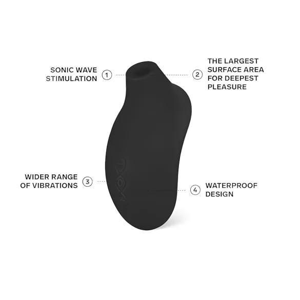 LELO Sona 2 - stimulator za klitoris z valovi - črna