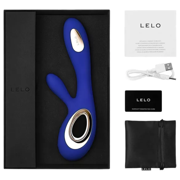 LELO Soraya Wave - vibrator s klitoralnim nastavkom in gibljivo glavico - moder