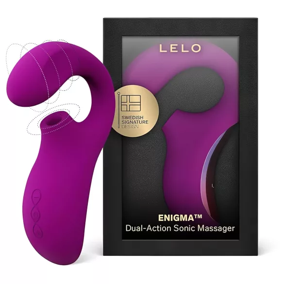 LELO Enigma - polnilni vodoodporni vibrator za G-točko in klitoris - vijoličen